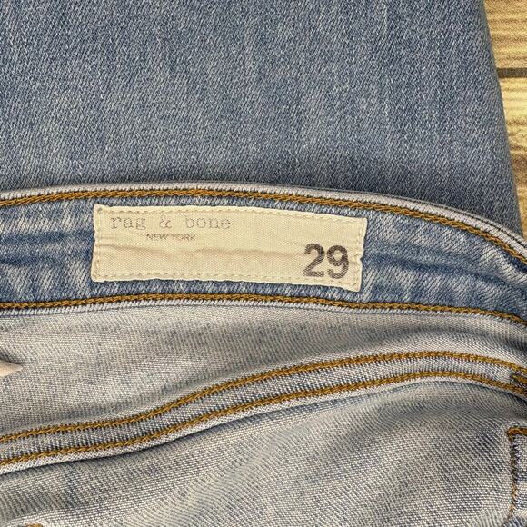 Rag & Bone Cate Midrise Skinny Harper Raw Hem Stretch Denim Womens Sz 29 - Picture 7 of 8